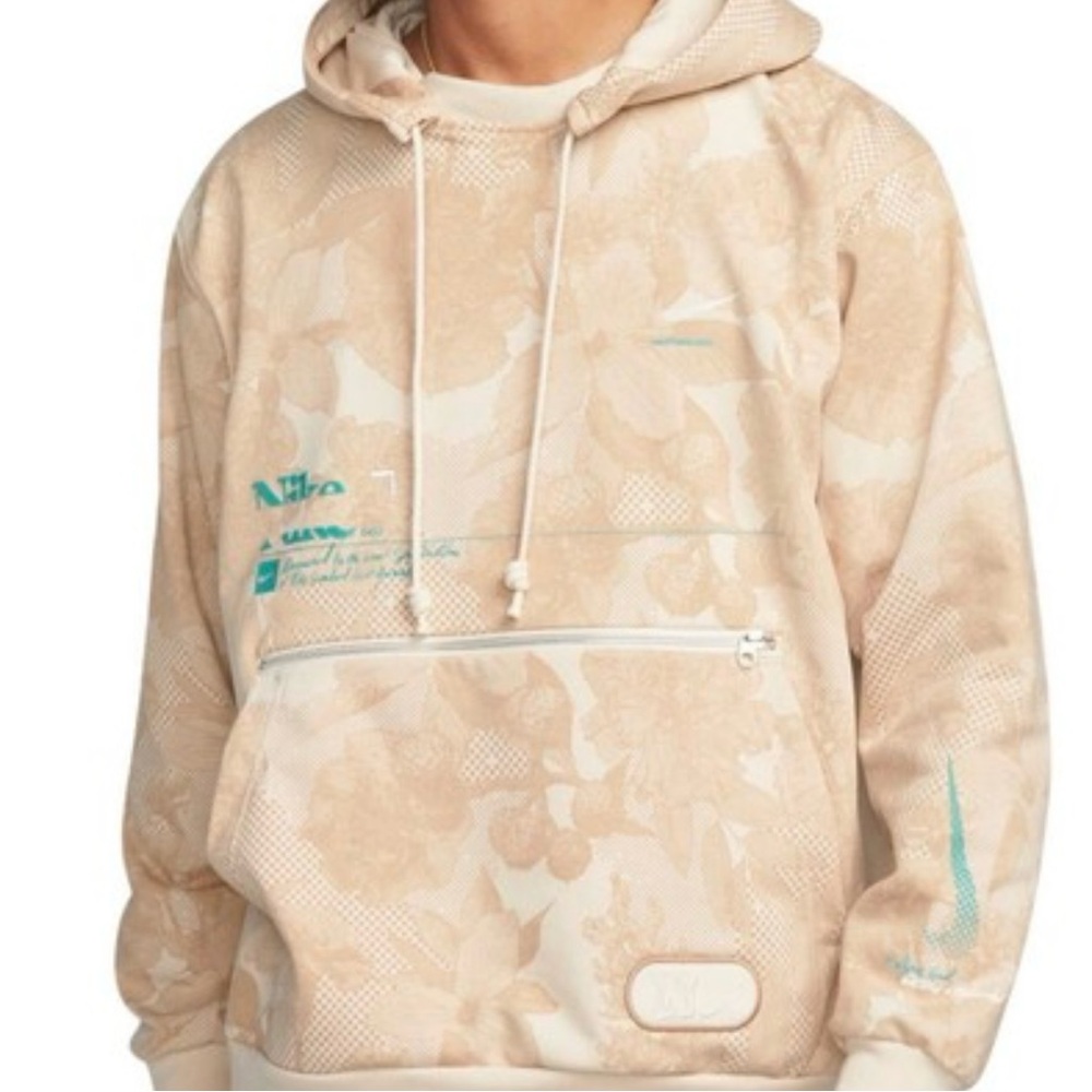 Nike Dri-Fit Standard Issue Basquetball Men's Hoodie Beige Tan Size Medium